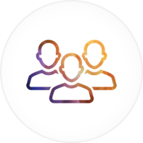 a white circle with a face