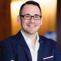 a man wearing glasses