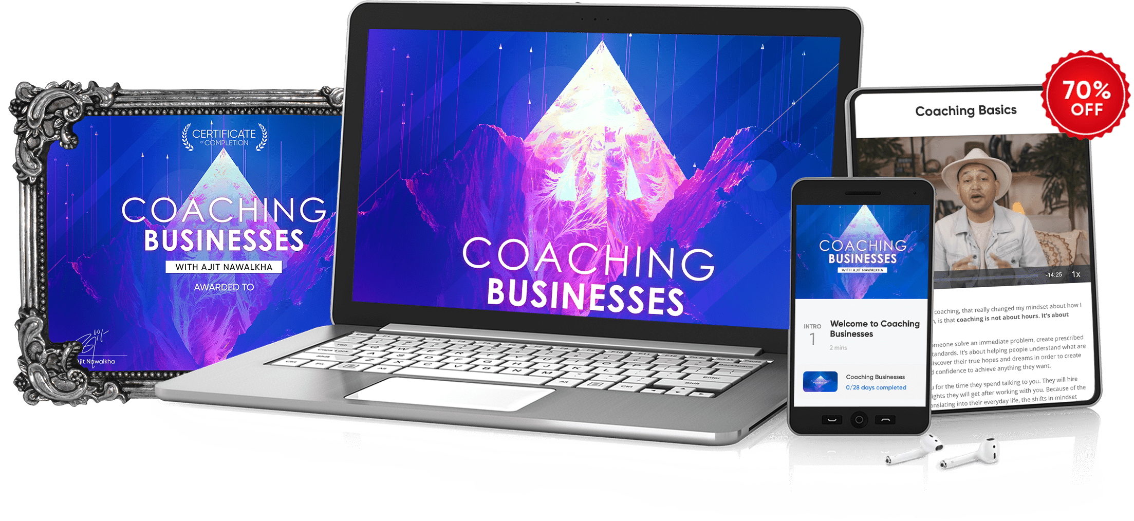 a laptop and a mobile phone