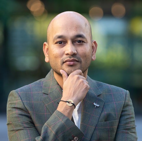 Ajit Nawalkha with his hand on his chin