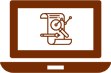 a screen with a picture of a man's face on it