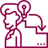 a pink and black cartoon character