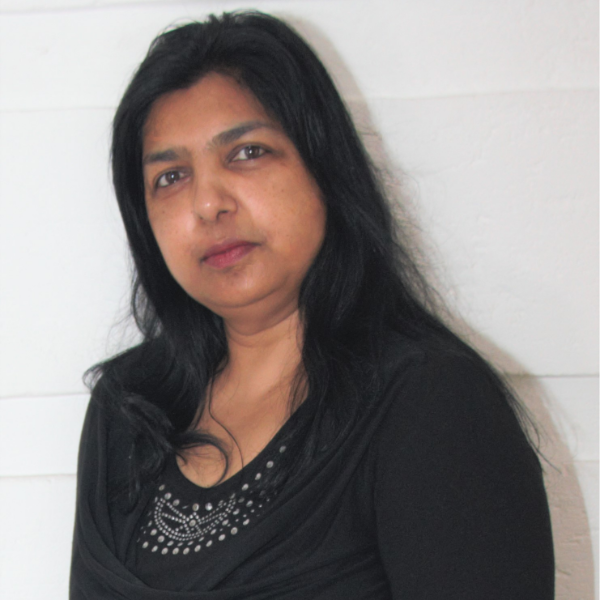 a woman with long black hair