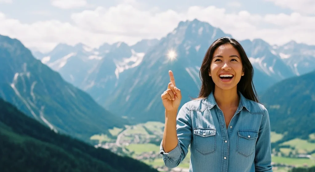A woman experiencing how to think bigger as a coach in the outdoors