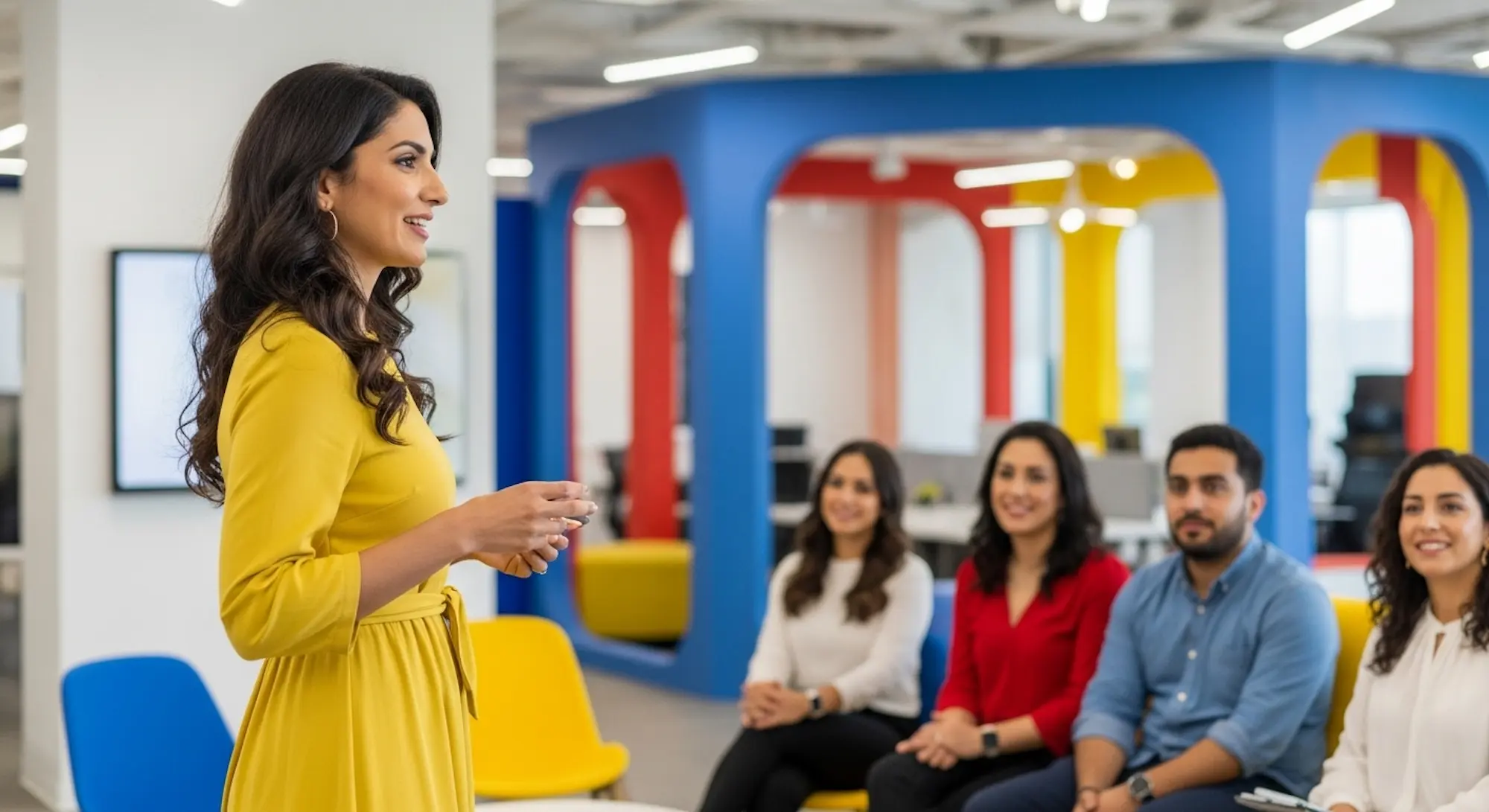 A woman coaching in the workplace