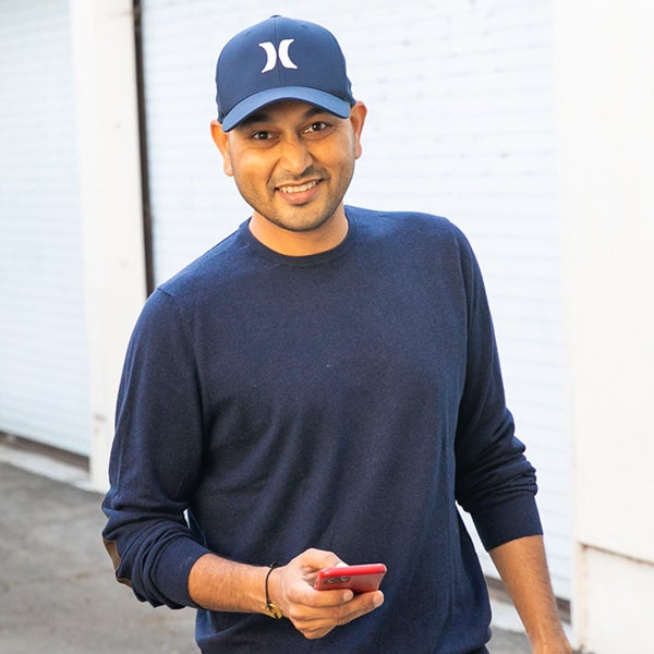 Ajit Nawalkha wearing a hat