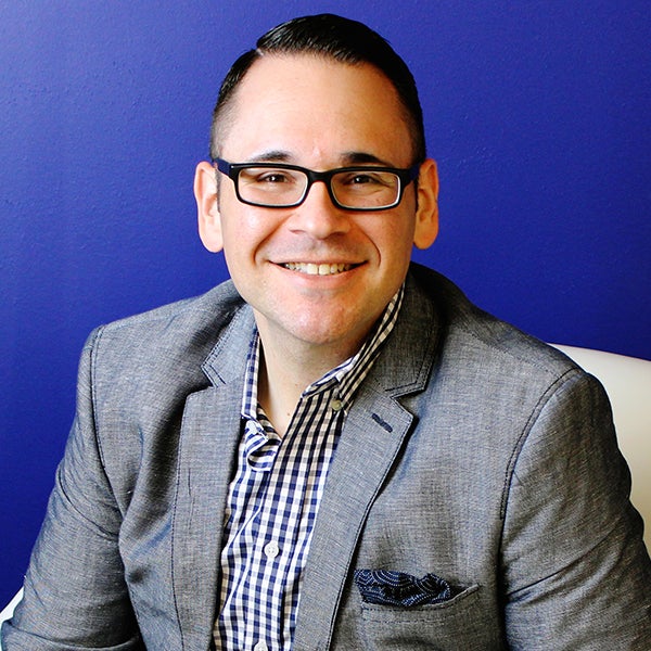 a man wearing glasses