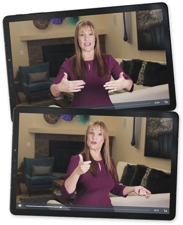 a woman sitting at a desk
