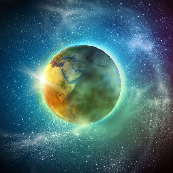 a planet in space
