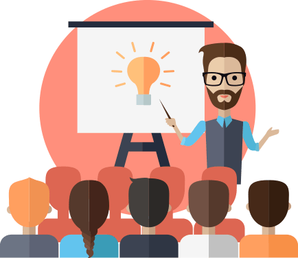 presenting a coaching offer to a group of people