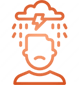 a red and yellow pixelated pattern